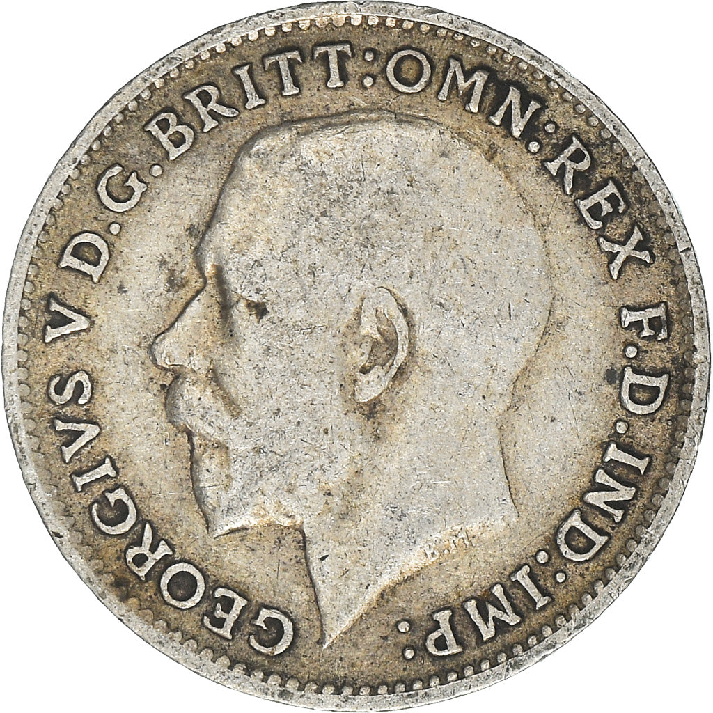 Coin, Great Britain, George V, 3 Pence, 1914, VF(30-35), Silver, KM:813
