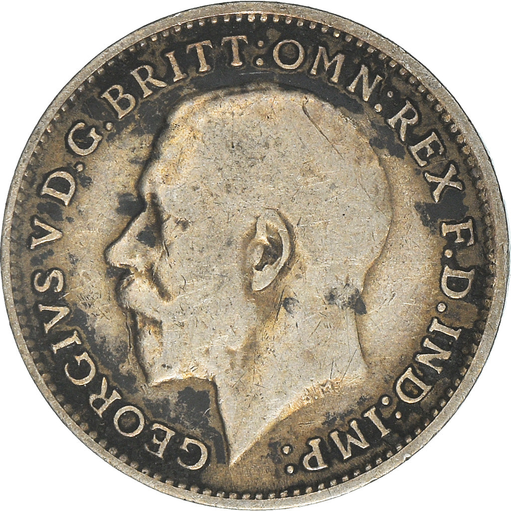 Moneta, Wielka Brytania, George V, 3 Pence, 1917, VF(20-25), Srebro, KM:813