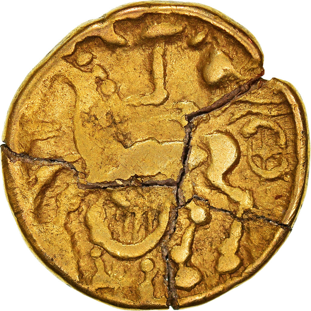 Sequani, Helvetii, 1/4 Stater, 2nd-1st century BC, Dourado, VF(20-25)