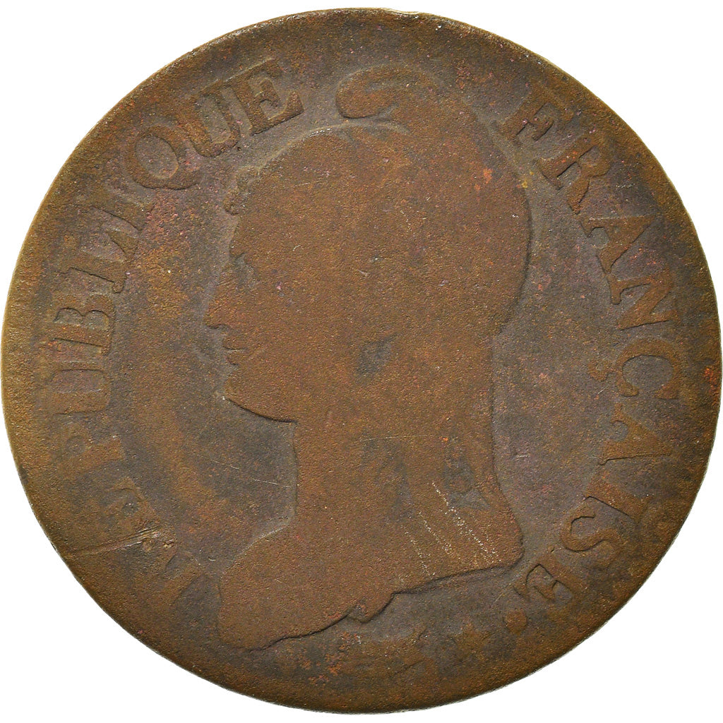 Moneta, Francia, Dupré, 5 Centimes, AN 7/5, Lille, MB, Bronzo, KM:640.11