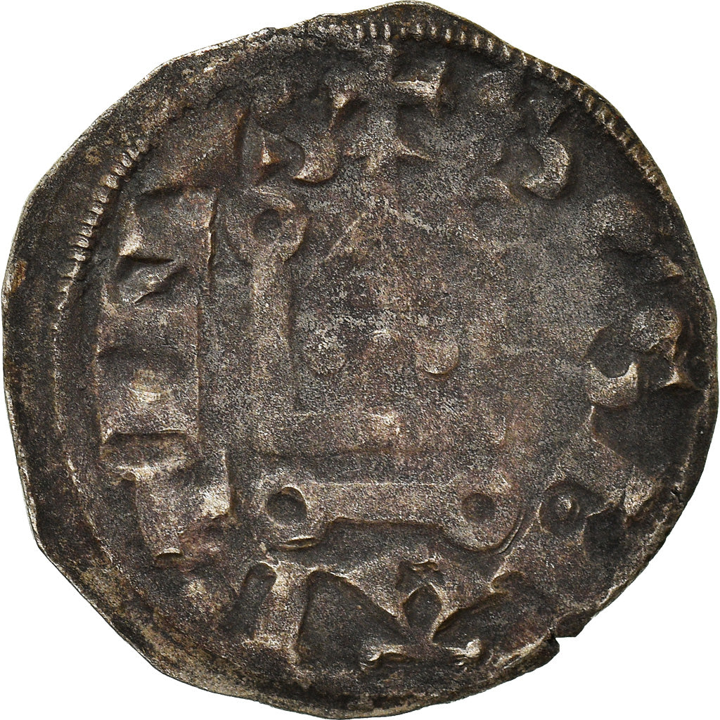 Moneta, Francia, Touraine, Denier, 1150-1200, Saint-Martin de Tours, BB+