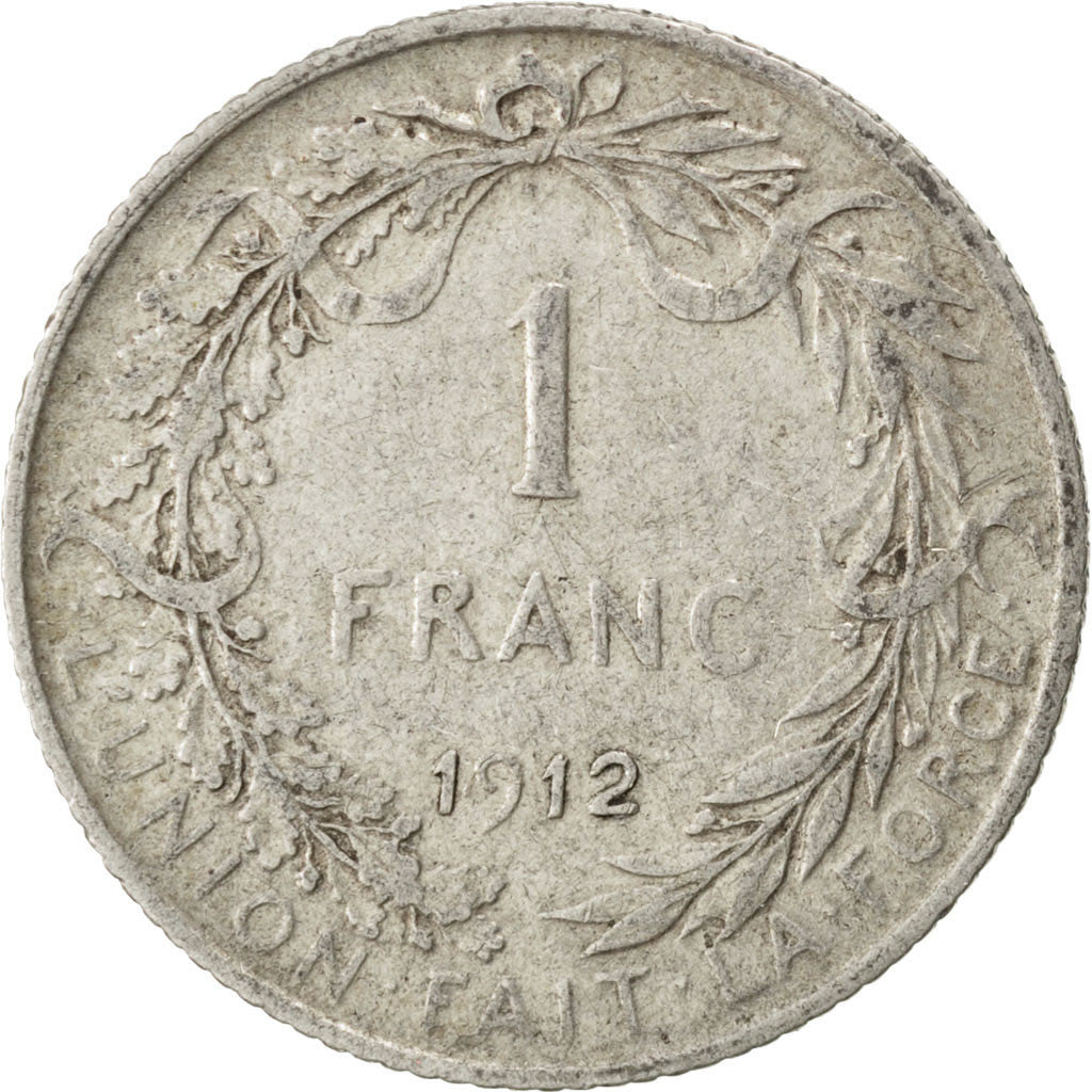 Coin, Belgium, Franc, 1912, VF(30-35), Silver, KM:72