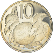 Moeda, Ilhas Cook, Elizabeth II, 10 Cents, 1976, Franklin Mint, USA, Proof