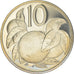 Moeda, Ilhas Cook, Elizabeth II, 10 Cents, 1976, Franklin Mint, USA, Proof