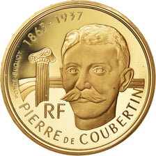 Francja, 500 Francs, 1992 Olympics, Albertville, Pierre de Coubertin, 1991