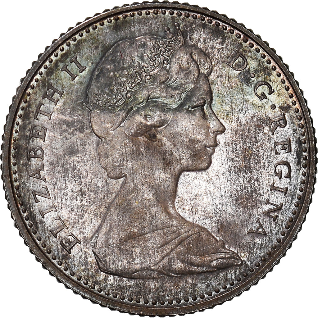 Munten, Canada, Elizabeth II, 10 Cents, 1967, Royal Canadian Mint, UNC, Zilver