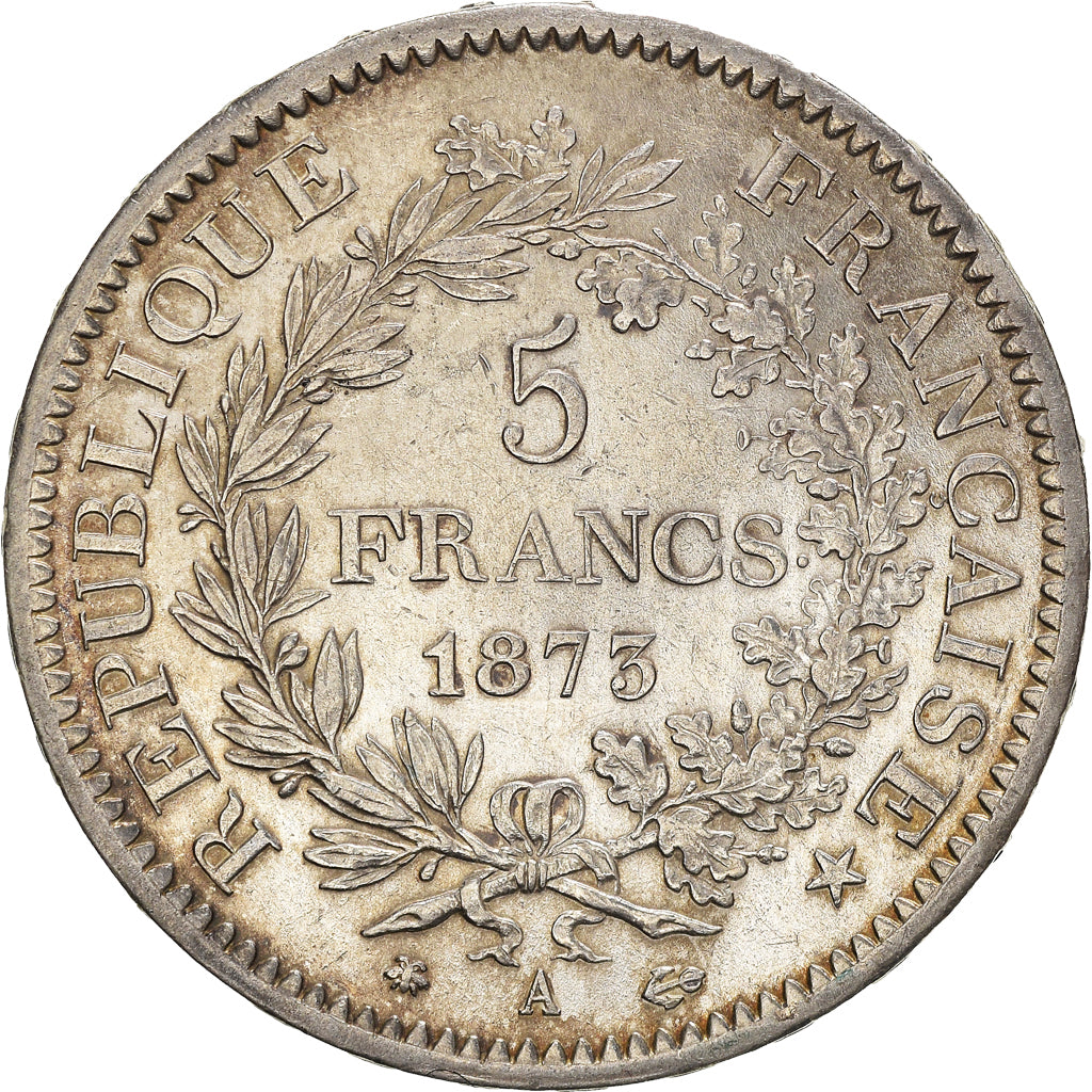 Münze, Frankreich, Hercule, 5 Francs, 1873, Paris, SS, Silber, KM:820.1