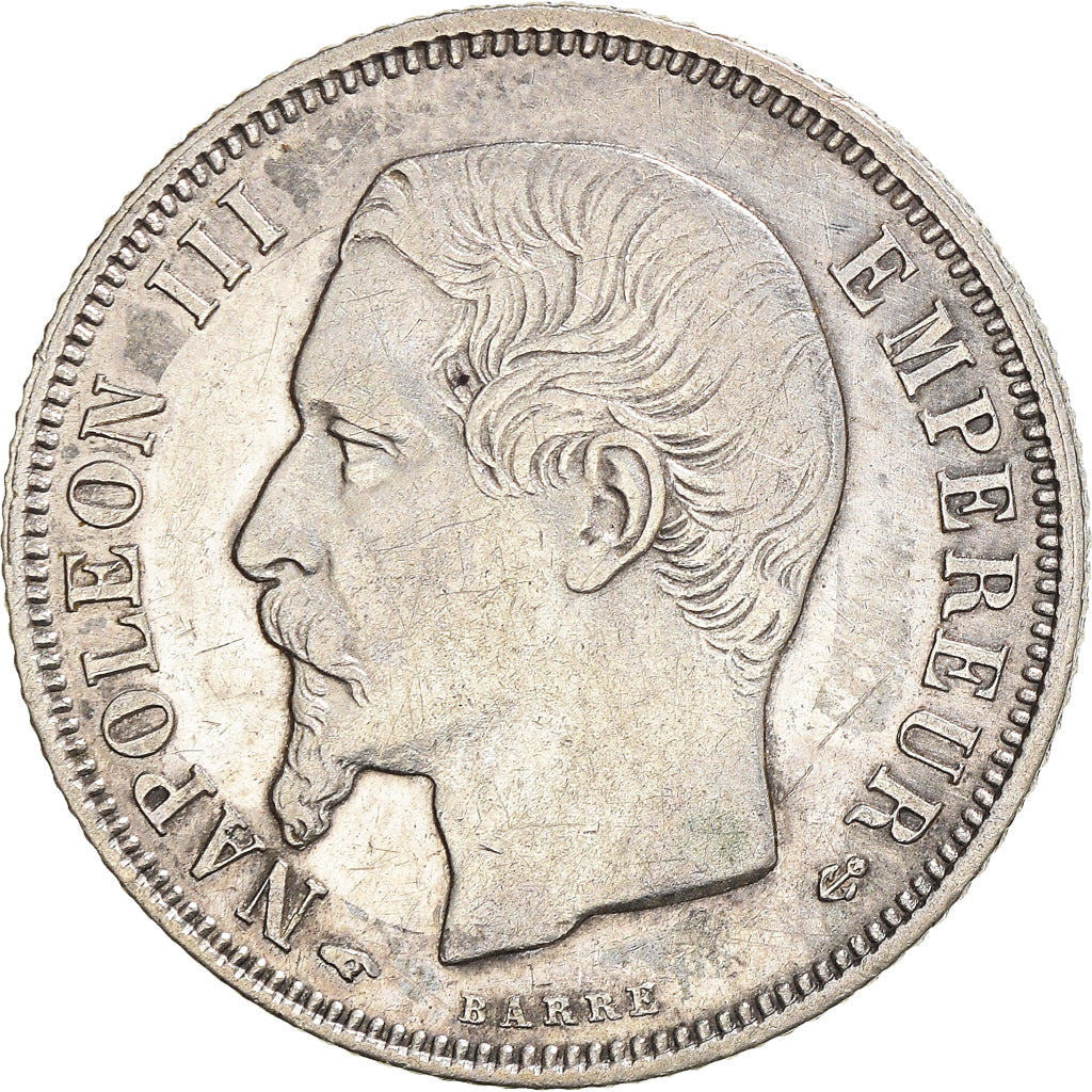 Monnaie, France, Napoleon III, Franc, 1855, Paris, TTB+, Argent, Gadoury:460