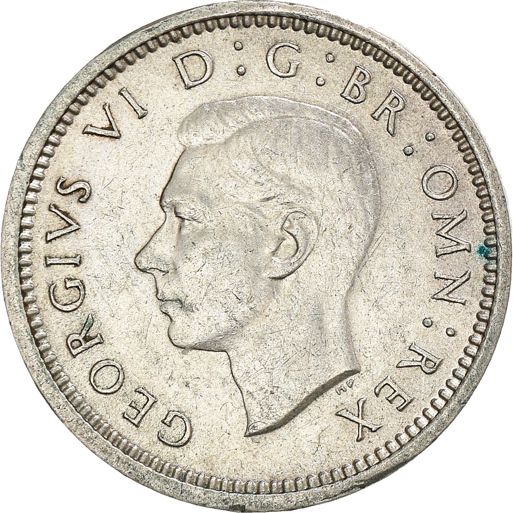 Moneda, Gran Bretaña, George VI, 3 Pence, 1940, MBC, Plata, KM:848