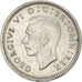 Moneda, Gran Bretaña, George VI, 3 Pence, 1940, MBC, Plata, KM:848