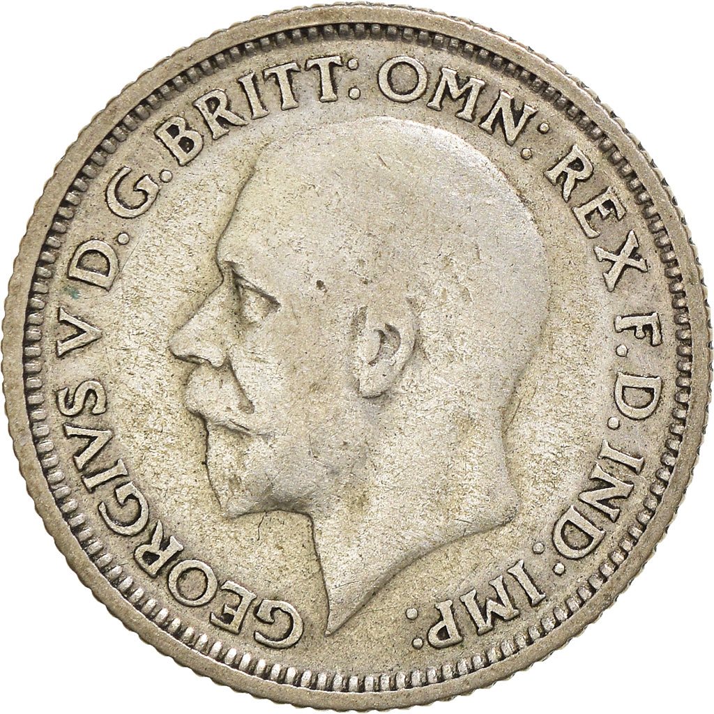 Münze, Großbritannien, George V, 6 Pence, 1929, S+, Silber, KM:832