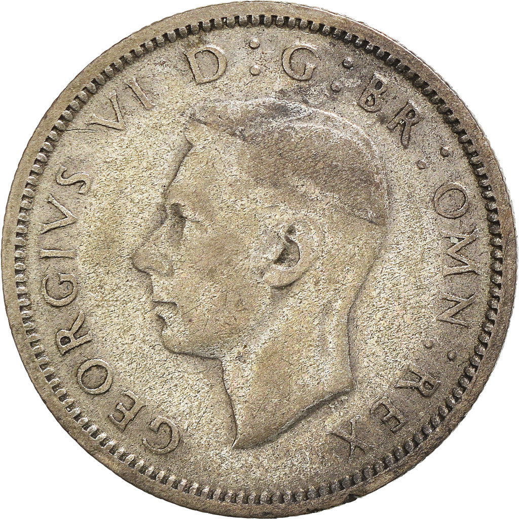 Moeda, Grã-Bretanha, George VI, 6 Pence, 1946, VF(30-35), Prata, KM:852