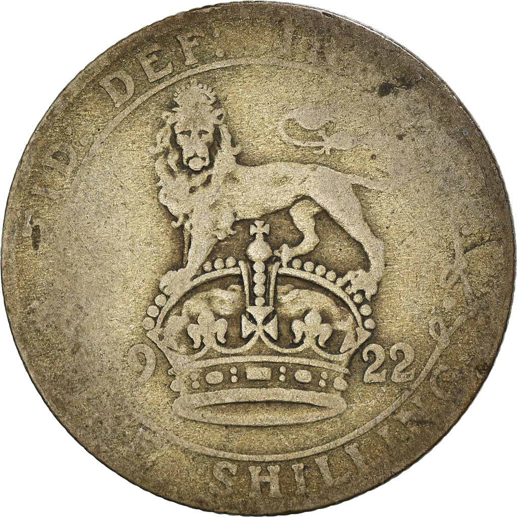 Coin, Great Britain, George V, Shilling, 1922, F(12-15), Silver, KM:816a