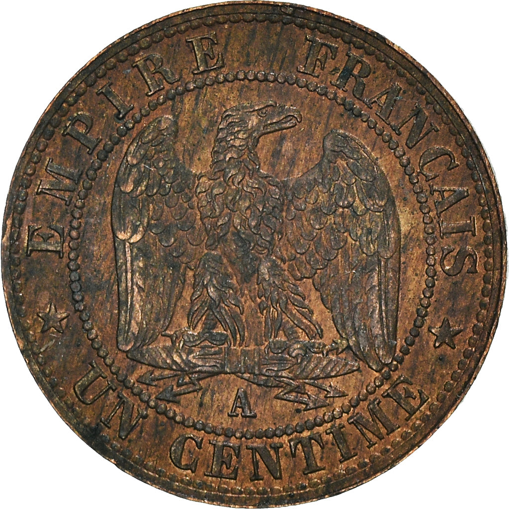 Coin, France, Napoleon III, Centime, 1853, Paris, AU(55-58), Bronze, KM:775.1