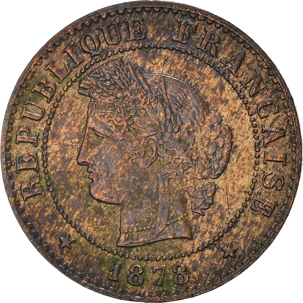 Moneda, Francia, Cérès, Centime, 1878, Paris, MBC+, Bronce, KM:826.1