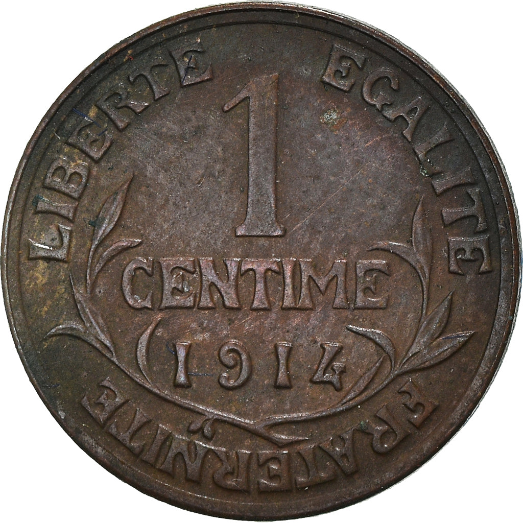 Munten, Frankrijk, Dupuis, Centime, 1914, Paris, ZF, Bronzen, KM:840, Gadoury:90