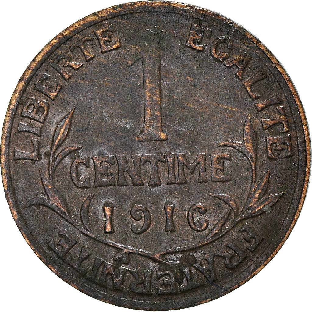 Moeda, França, Dupuis, Centime, 1916, Paris, EF(40-45), Bronze, KM:840