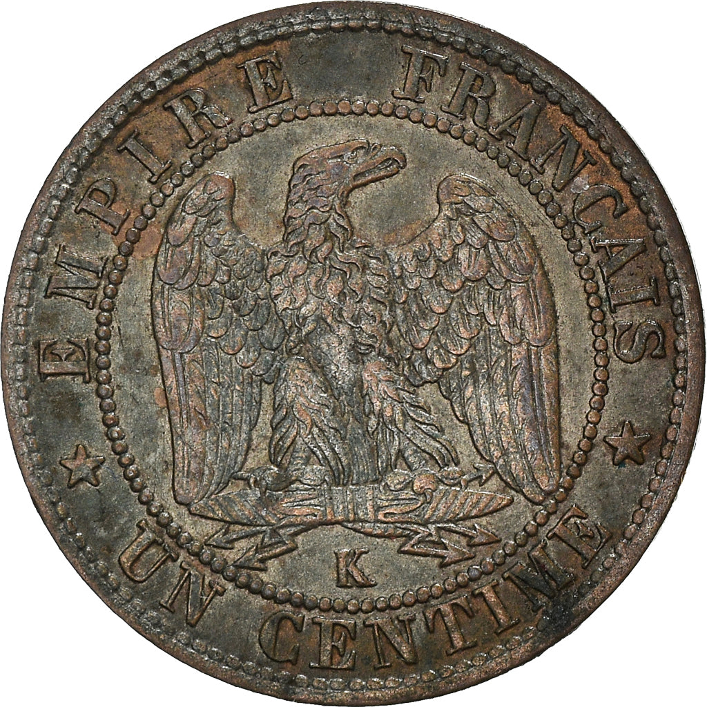 Munten, Frankrijk, Napoleon III, Centime, 1861, Bordeaux, ZF, Bronzen, KM:795.3