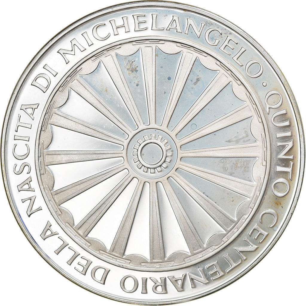 France, Medal, Michelangelo, Arts & Culture, MS(63), Silver