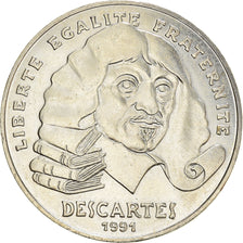 Moneda, Francia, Descartes, 100 Francs, 1991, EBC, Plata, KM:996, Gadoury:906