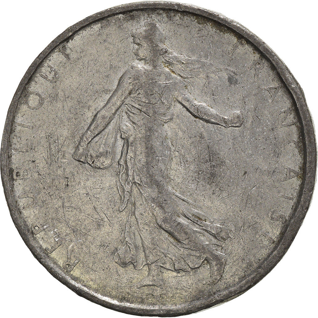 Moneta, Francia, Semeuse, 5 Francs, 1965, Contemporary forgery, BB, Silvery