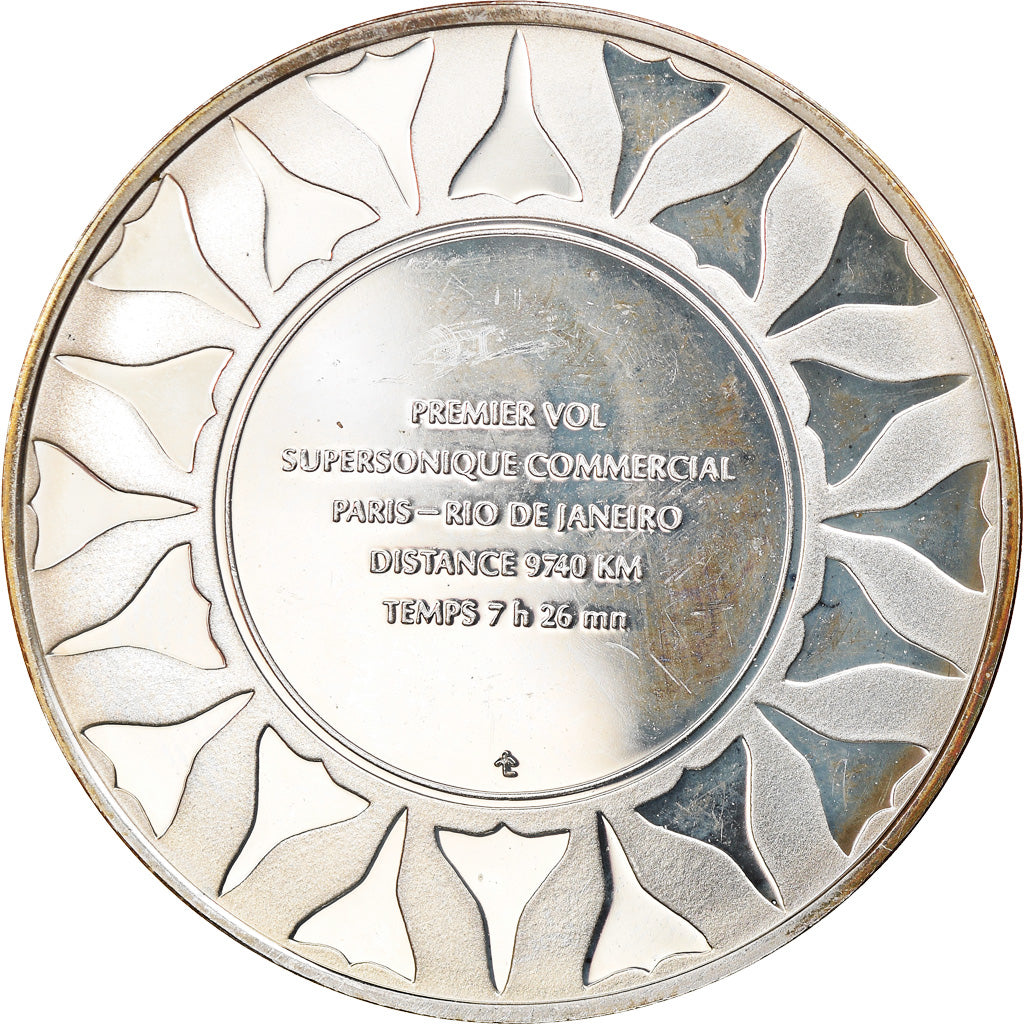 Francia, medaglia, Premier Vol Supersonique, Commercial, Paris-Rio, Aviation