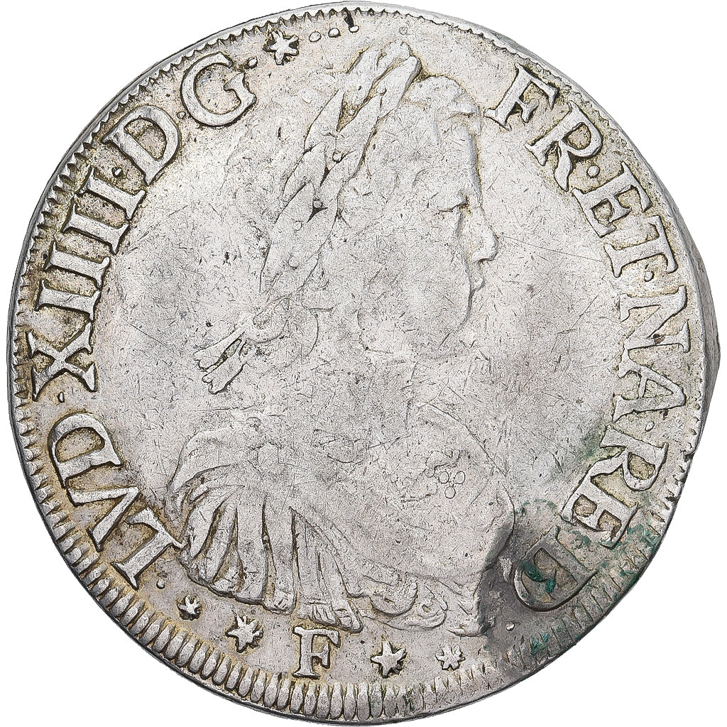 Moneta, Francia, Louis XIV, Écu de Béarn à la mèche longue, Ecu, 1653, Pau