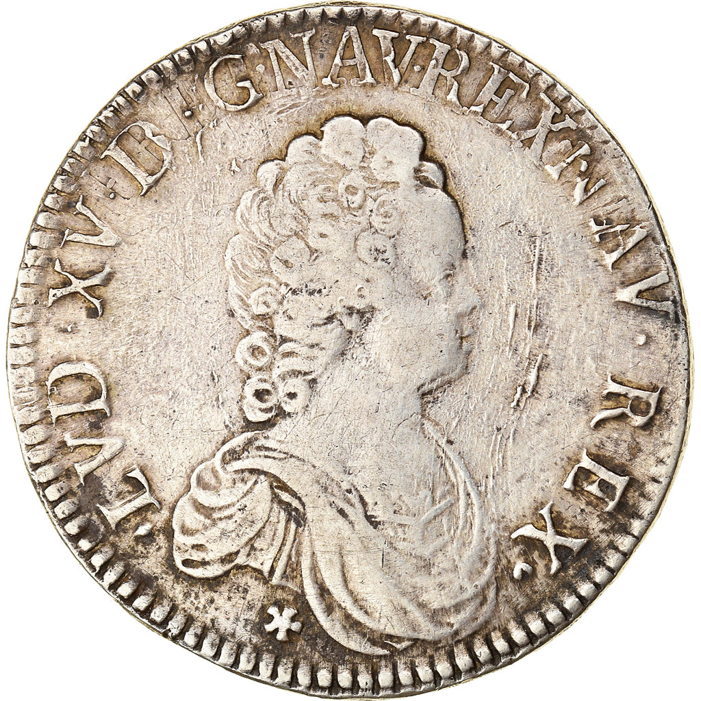 Coin, France, Louis XV, Écu Vertugadin, Ecu, 1716, Aix, VF(30-35), Silver