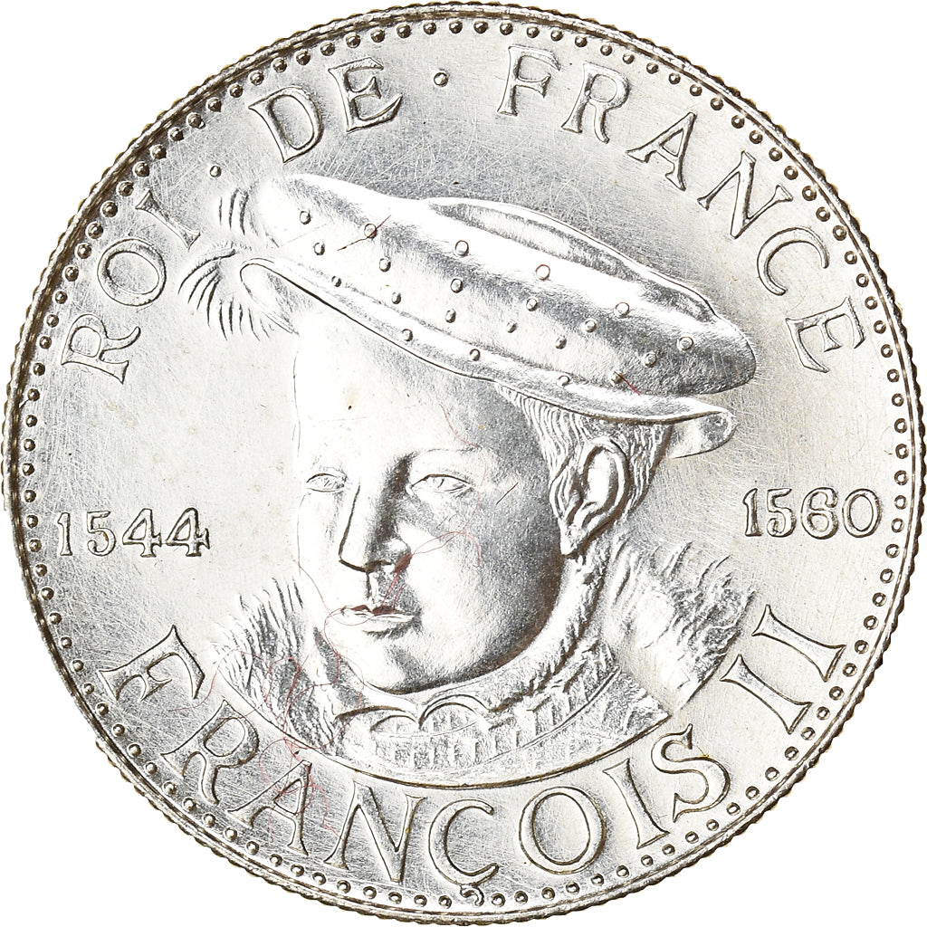 Francia, medalla, French Fifth Republic, François II, 1982, FDC, Plata