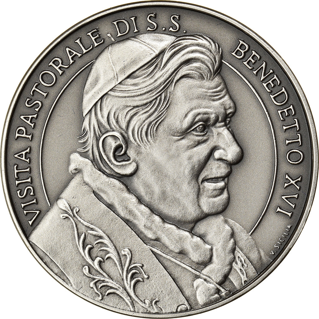 Saint Marin , Médaille, Visita Pastorale, 2011, Sicilia, Benoit XVI, FDC