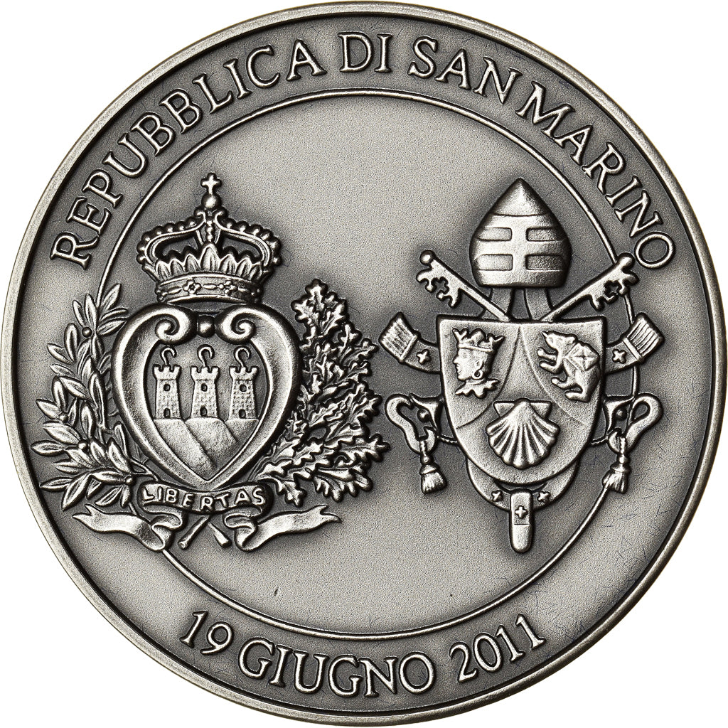 Saint Marin , Médaille, Visita Pastorale, 2011, Sicilia, Benoit XVI, FDC
