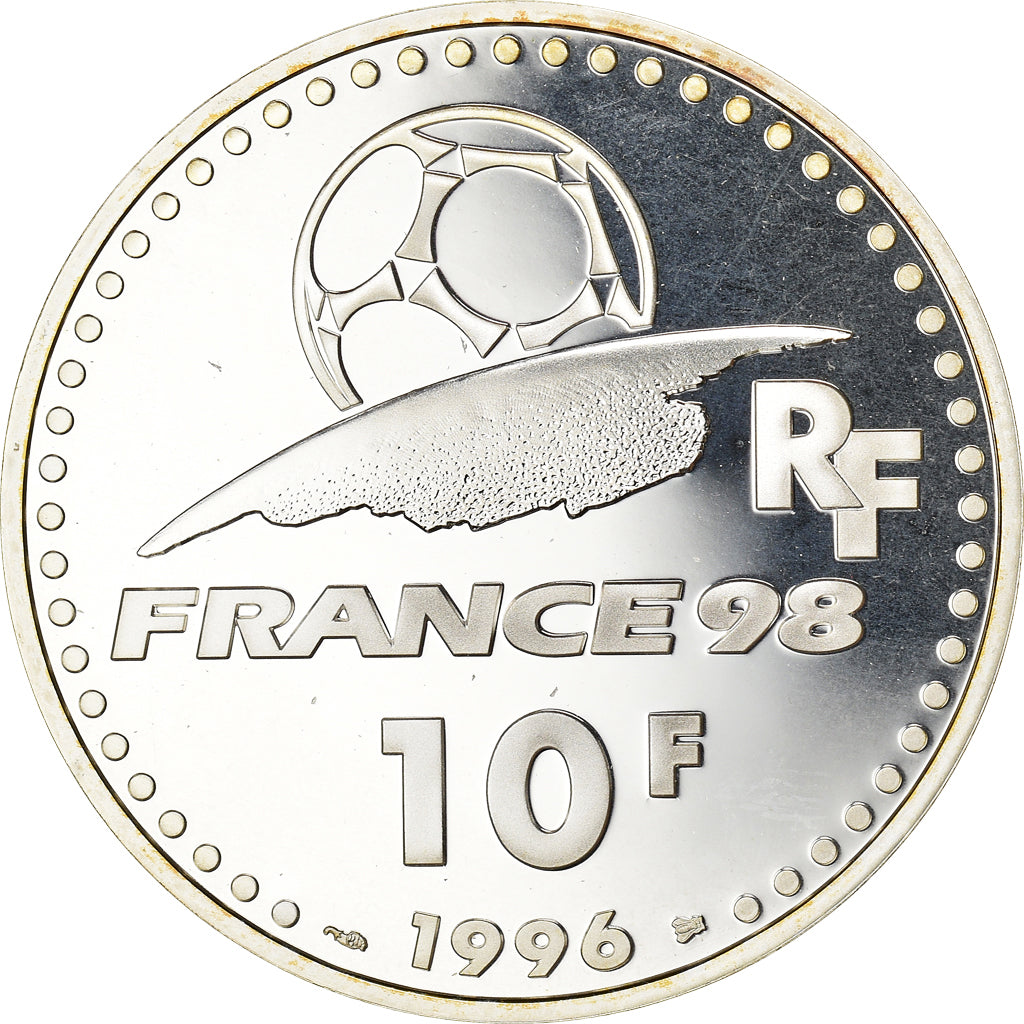 Moneta, Francja, 10 Francs, 1996, Paris, MS(65-70), Srebro, KM:1144, Gadoury::