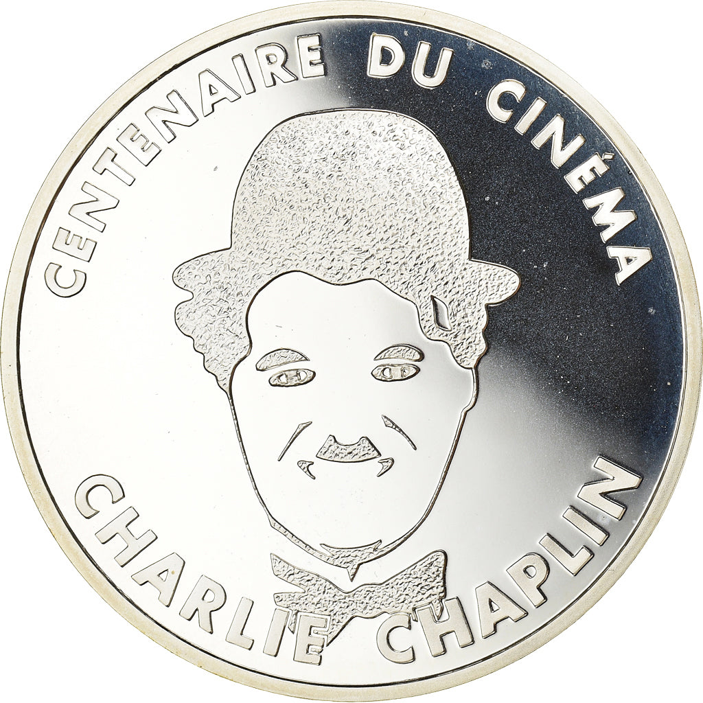 Munten, Frankrijk, Charlie Chaplin, 100 Francs, 1995, BE, FDC, Zilver, KM:1076