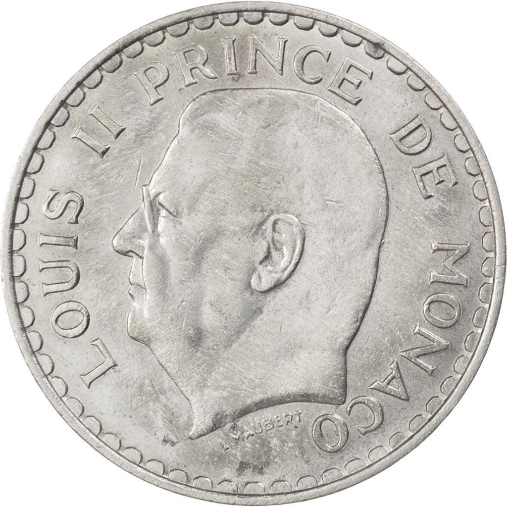 Moneta, Monaco, Louis II, 5 Francs, 1945, BB, Alluminio, KM:122, Gadoury:135