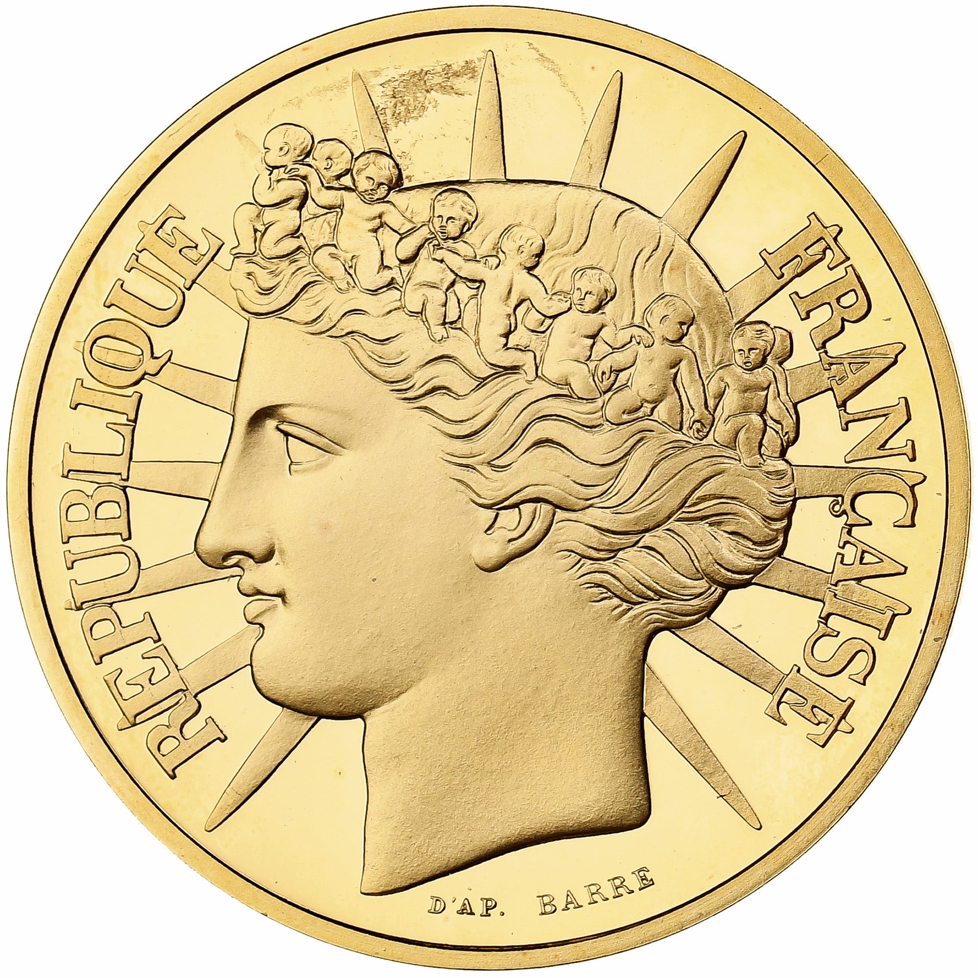 France, 100 Francs, Fraternité, 1988, MDP, BE, Or, FDC, Gadoury:903, KM:966b