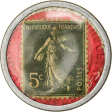 Coin, France, Credit Lyonnais, 5 Centimes, 1920, Timbre-Monnaie, AU(50-53)
