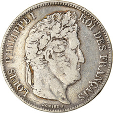 Moneta, Francia, Louis-Philippe, 5 Francs, 1832, Lyon, MB, Argento, KM:749.4