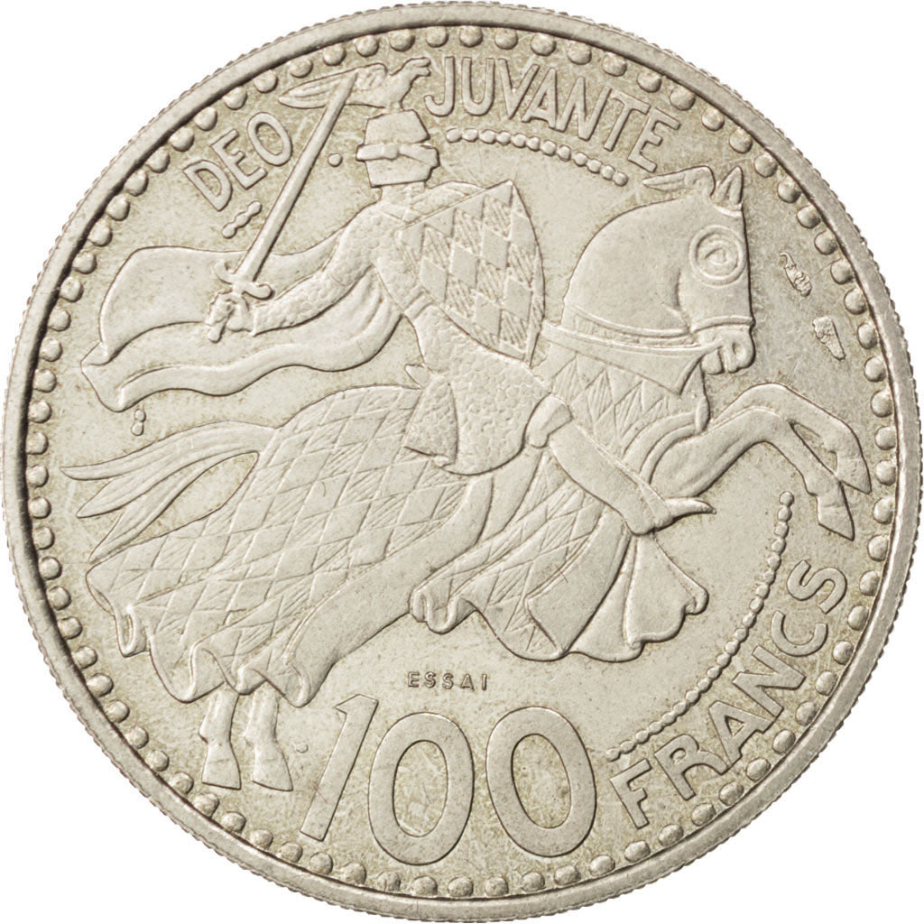 Coin, Monaco, 100 Francs, 1950, AU(55-58), Cupro-nickel, KM:E33, Gadoury:142