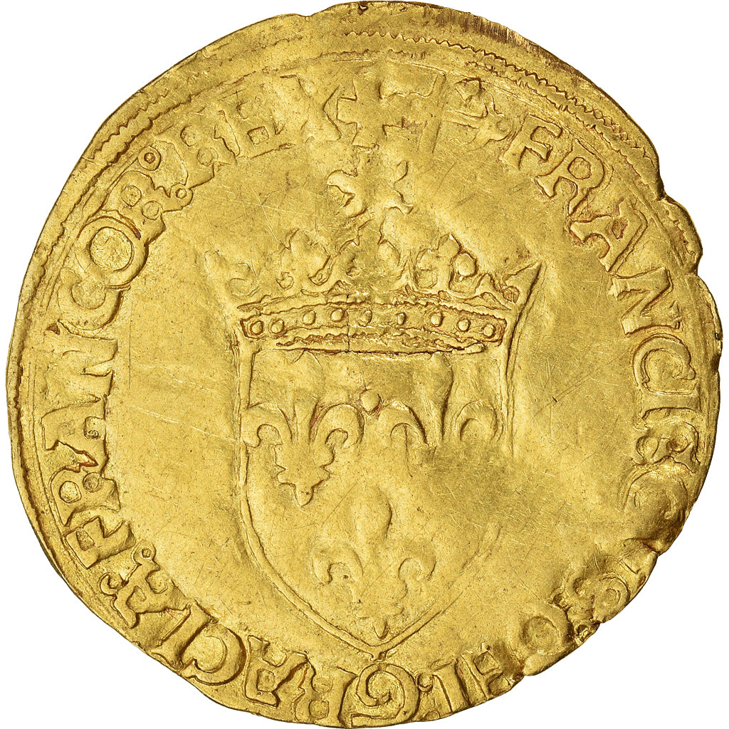 Frankrijk, François Ier, Écu d'or au soleil, 1519-1540, Bayonne, Goud, FR