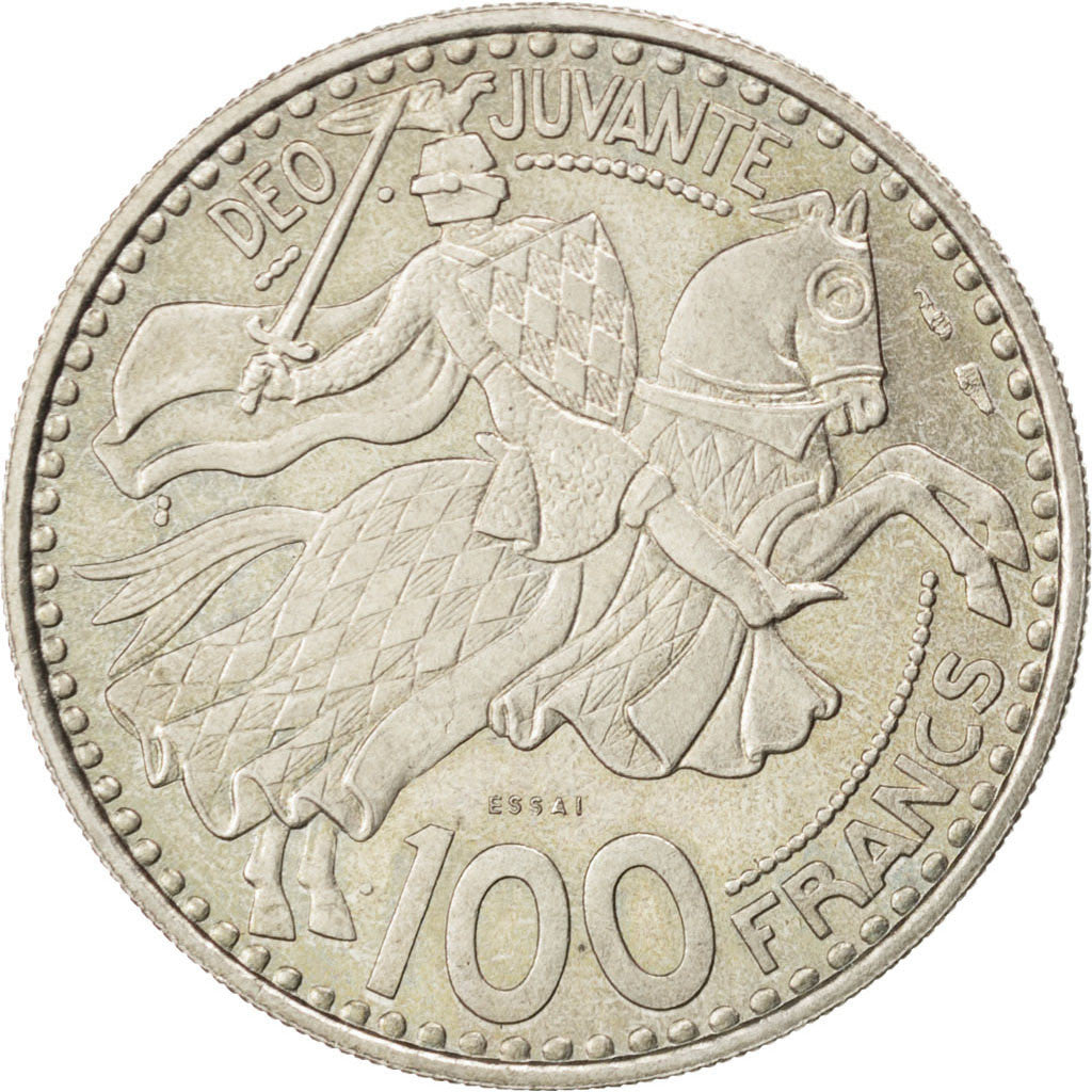 Coin, Monaco, 100 Francs, 1950, MS(60-62), Cupro-nickel, KM:E33, Gadoury:142