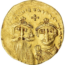 Heraclius & Heraclius Constantin, Solidus, 613-641, Constantinople, Oro, MBC
