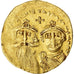 Heraclius & Heraclius Constantin, Solidus, 613-641, Constantinople, Oro, MBC