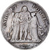 Coin, France, Union et Force, 5 Francs, An 10, Paris, EF(40-45), Silver