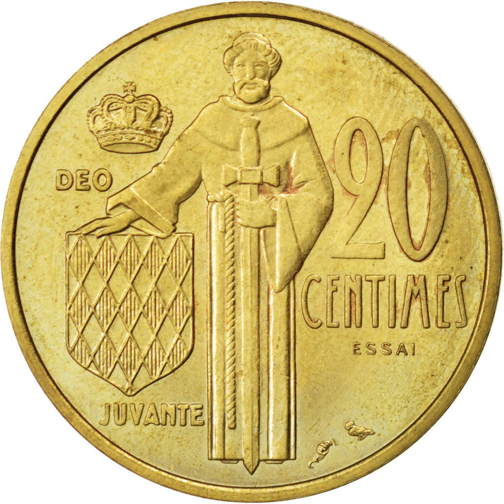 Coin, Monaco, 20 Centimes, 1962, AU(50-53), Cupro-Aluminium, KM:E46, Gadoury:147
