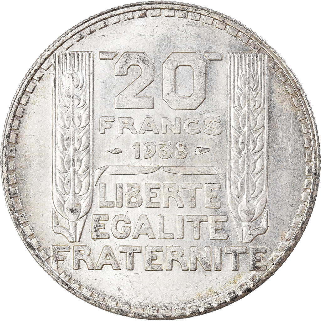 Monnaie, France, Turin, 20 Francs, 1938, Paris, SUP+, Argent, Gadoury:852