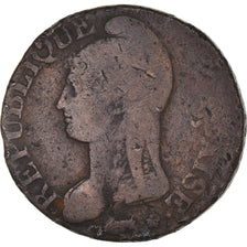 Moneda, Francia, Dupré, 5 Centimes, AN 5, Limoges, BC, Bronce, KM:640.7