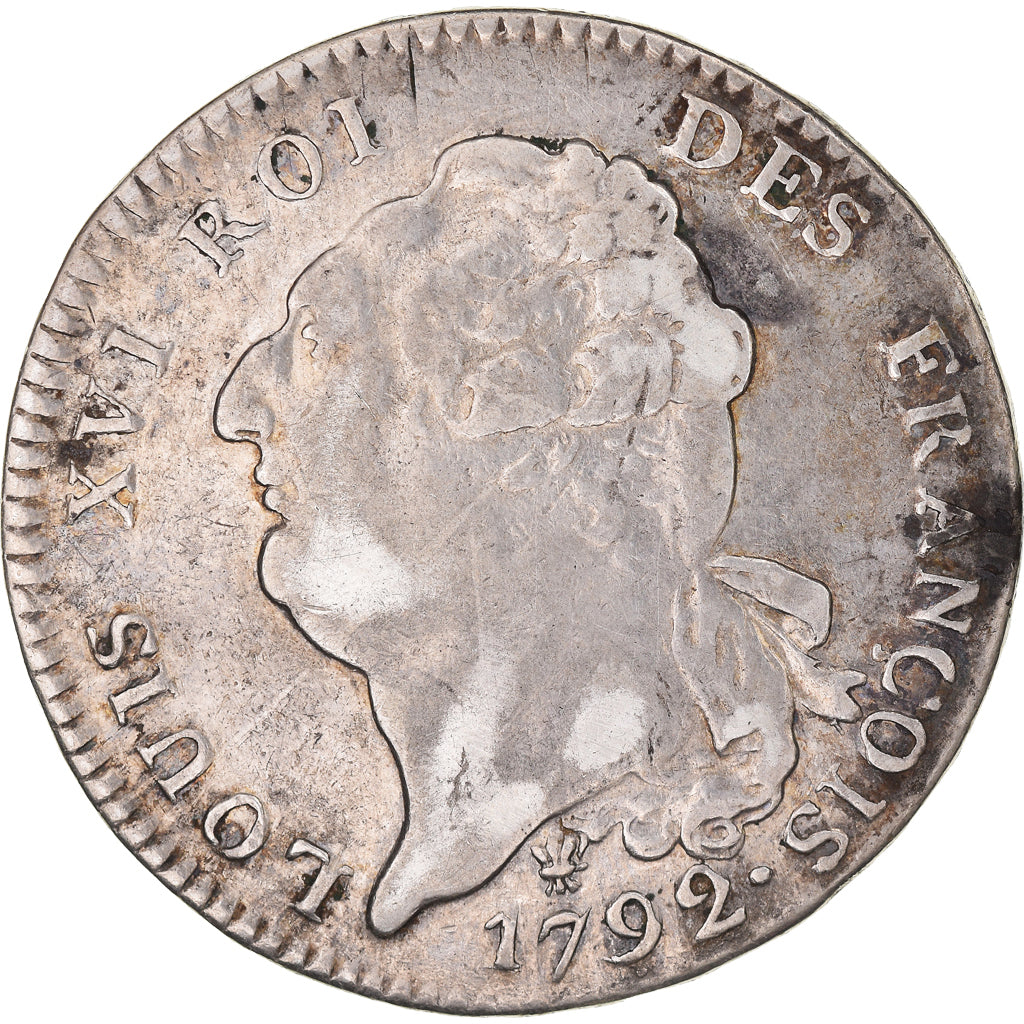 Monnaie, France, Louis XVI, Ecu de 6 Livres, 1792, Limoges, TB+, Argent