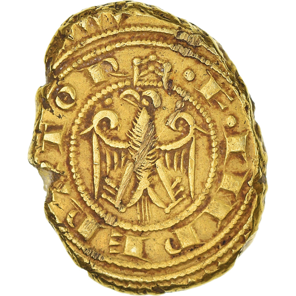 Kingdom of Sicily, Frederic II, 5 Tari, 1197-1250, Messina, Very rare, Goud