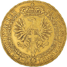 Kingdom of Sardinia, Carlo Emanuele III, 4 Zecchini, 1745, Torino, Goud, FR+