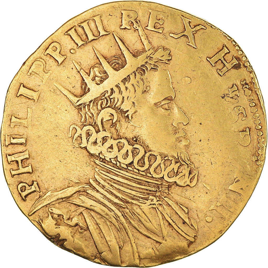 Duchy of Milan, Philip III, 2 Doppie, n.d. (1598-1621), Milan, Gold, VF(30-35)